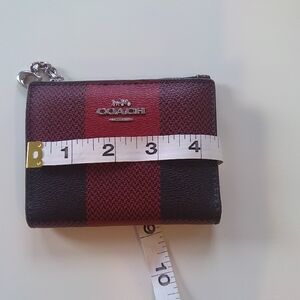 Coach Dual-Tone Red and Black Wallet